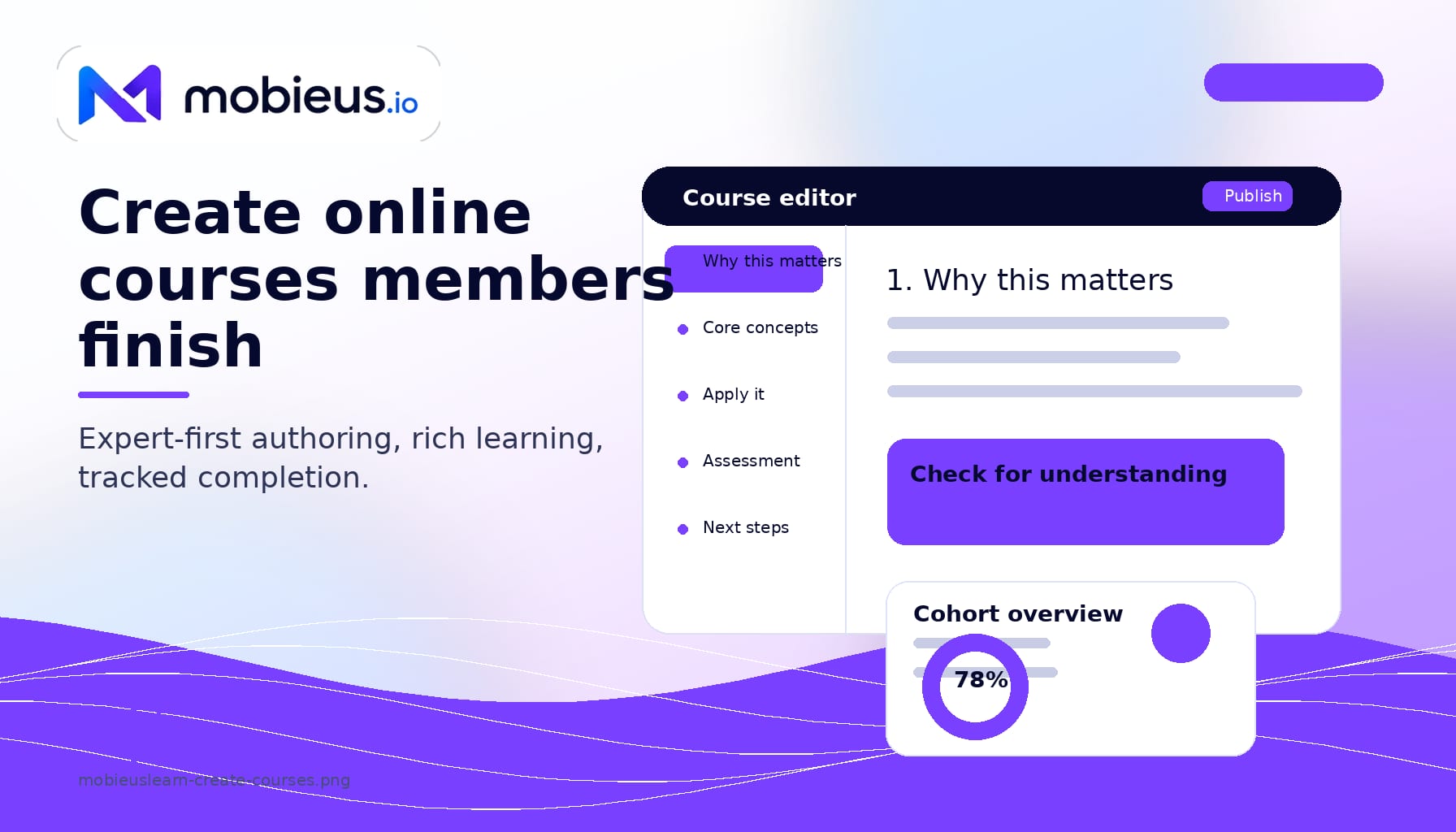 Create online courses your members finish | mobieusLearn